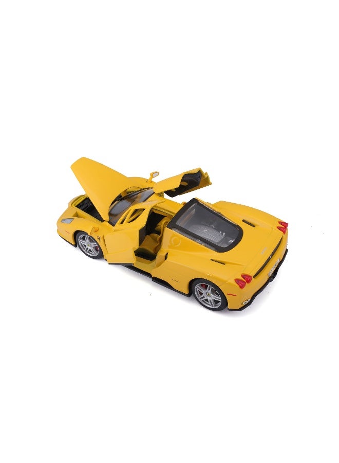 Bburago Ferrari Race & Play Ferrari Enzo Ferrari Die-cast Car (Yellow, 1:24) - Image 3