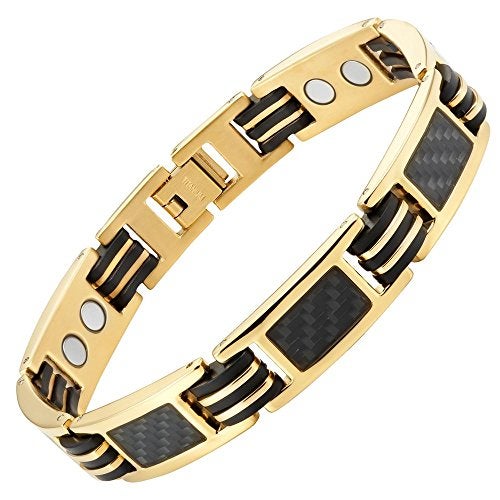 Willis Judd Bracelets For Men Gold Style Bracelets For Men Titanium Mens Bracelet Black Carbon Fiber Size Adjustable - Image 1