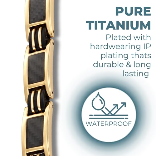 Willis Judd Bracelets For Men Gold Style Bracelets For Men Titanium Mens Bracelet Black Carbon Fiber Size Adjustable - Image 4