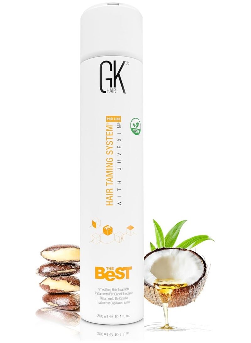 GK Hair The Best 10.1 Fl Oz/300ml Smoothing Keratin Hair Treatment Professional Brazilian Complex Blowout Straightening For Silky Smooth Frizz Free Hair - Image 1