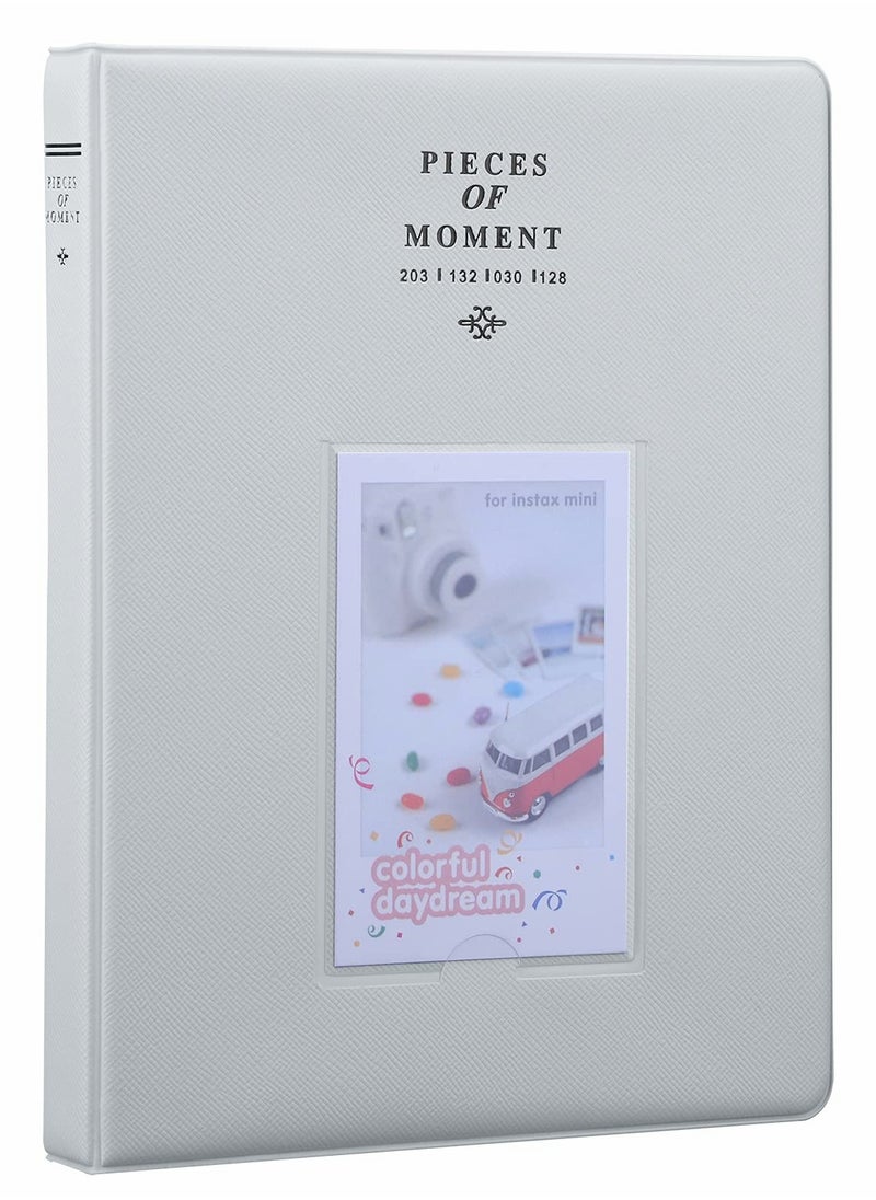 Generic 128 Pockets Mini Photo Al - Fits for Fujifilm Instax 11 9 8 90 25, Polaroid Snap PIC-300, Kodak 3-Inch Film(y White)  - Image 1