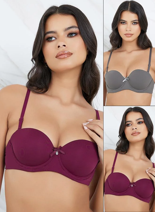 Styli Pack of 2 - Padded Wired Multiway Balconette Bra