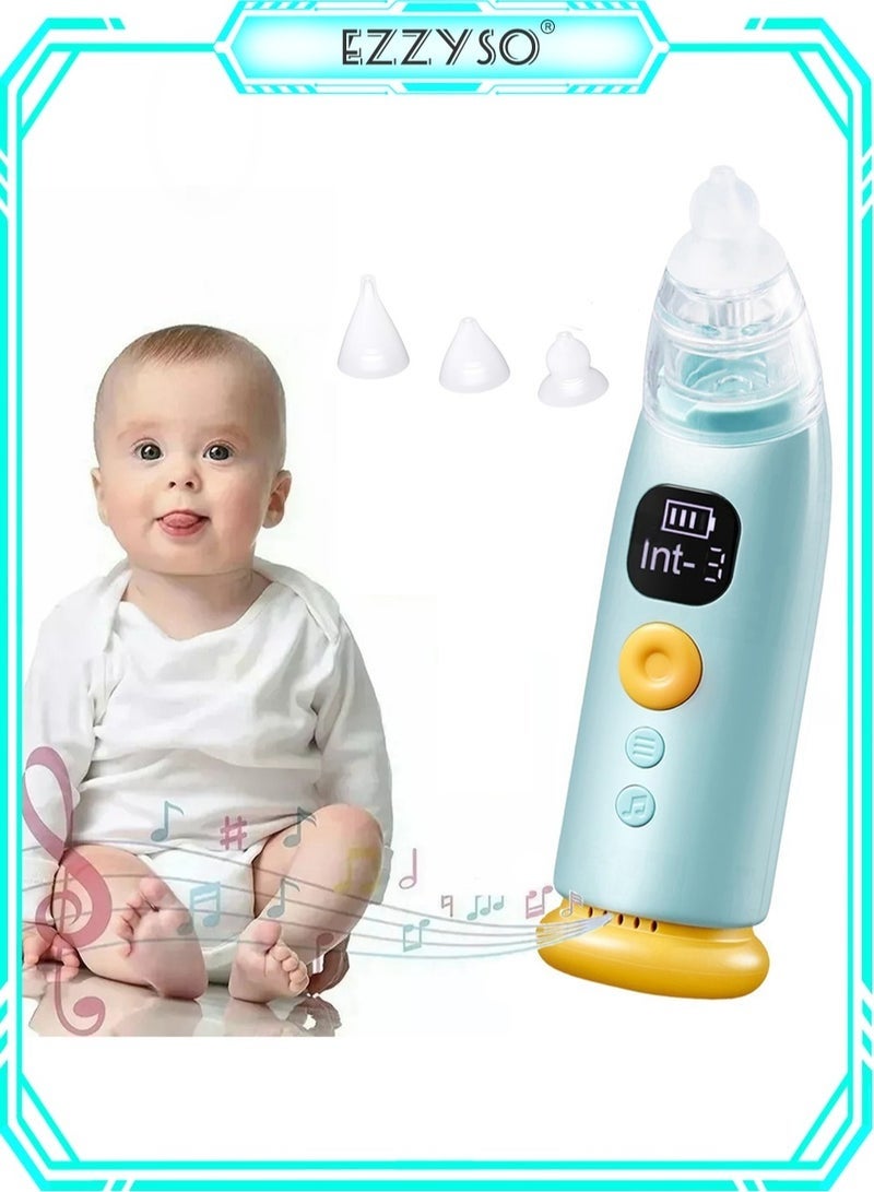 إيزي سو Automatic Baby Nasal Aspirator Nasal Vacuum Cleaner For Infant Safety Electric Silent Cleaner With LED Light Music Rechargeable Nose Aspirator With 3 Tips And 1 Tweezers - Image 1