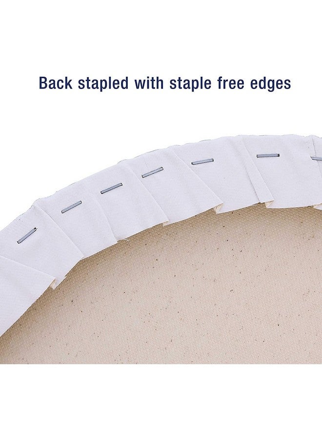 EASCAN ART Painting Drawing and Sketch Accessories Medium Grain Pre Stretched Round Painting Canvas (8 Inches) - Pack of 4 - Image 5