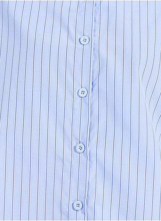 ستايلي Oversized Striped  Button Through Shirt