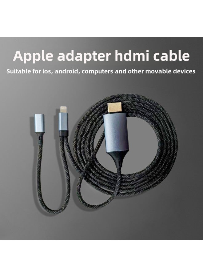 4K60hz Adapter Cable Suitable For Apple To Hdmi Cable TV Screen Cable Mobile Phone Projection HD Conversion Line-Color:Apple To Hdmi Cable Aluminum Alloy - Image 5