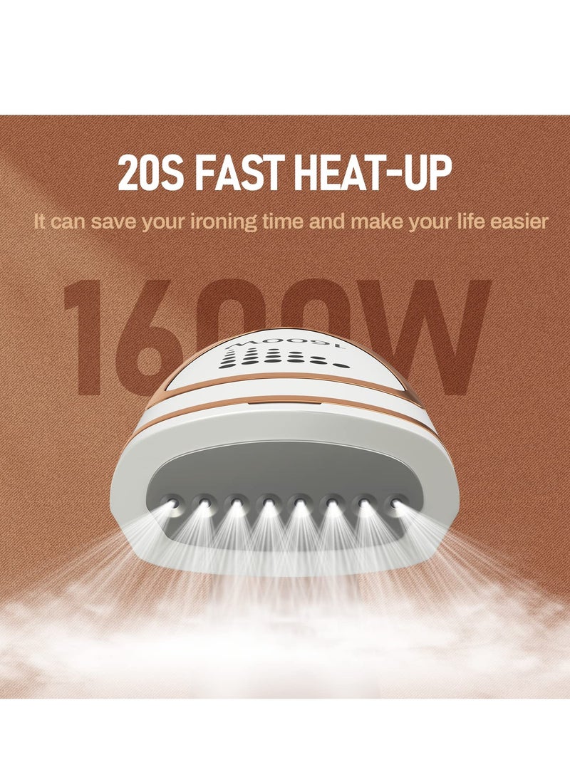 جهاز بخار للملابس، مكواة بخارية سفر قابلة للطي، بخارية يدويّة بقوة 1600 واط مع خزان ماء قابل للاستبدال بسعة 250 مل، تسخين سريع خلال 30 ثانية، مناسب للملابس الخالية من التجاعيد والمعقمة. - Image 4