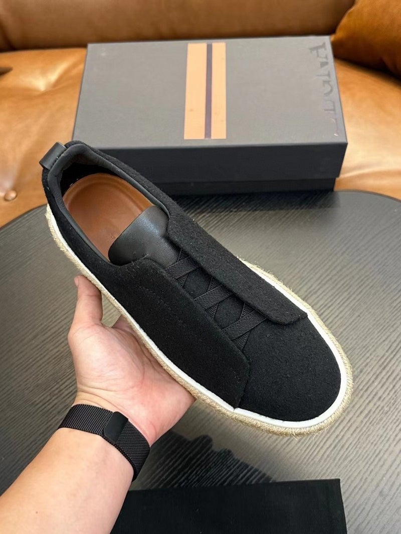 Z Family Men'S Genuine Leather Casual Shoes Spring Light Low-Top Green Sheepskin Round-Toe Adult Shoes - Image 1
