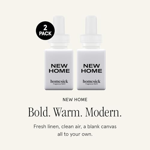 Pura & Homesick Home Scent Refill - Smart Air Diffuser - Up to 120-Hours of Luxury Fragrance per Refill - Home Essential - Clean & Safe Diffuser Fragrance - 2 Pack, New Home - Image 2