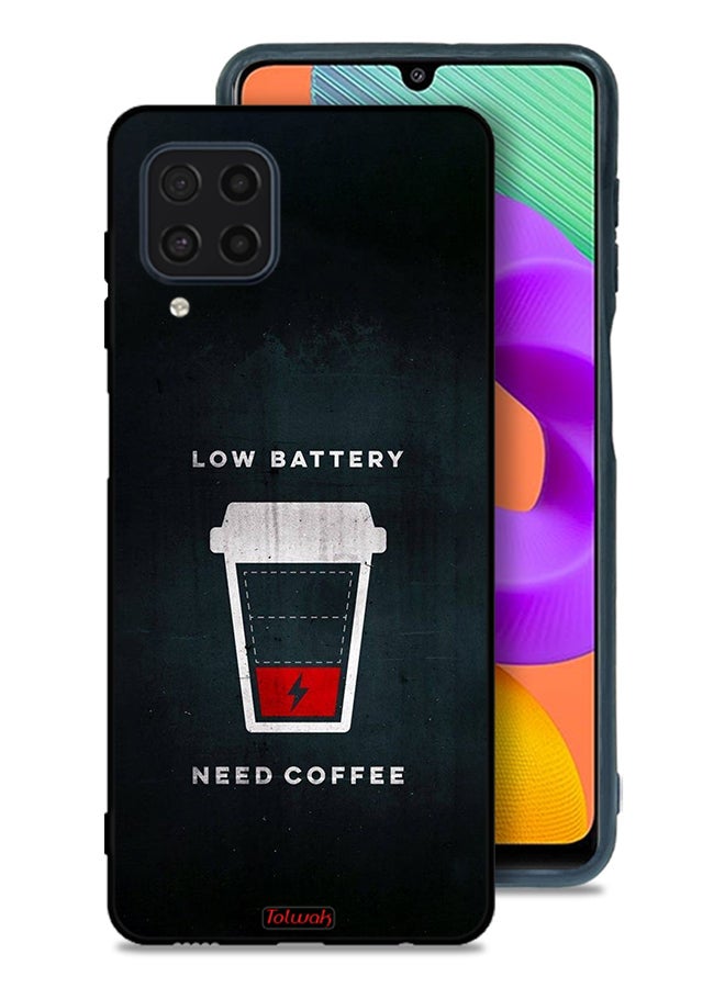 Tolwak Samsung Galaxy M32 4G Protective Case Cover Low Battery Need Coffee - Image 1