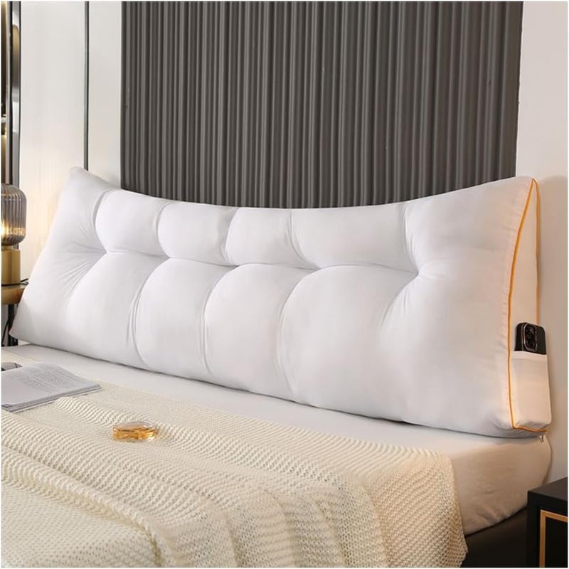 Headboard Wedge Pillow,Wedge Headboard Pillow, Bed Support Wedge Pillow for Sitting Up in Bed Reading Pillows for Bed Back Rest Cushion Reading Cushion Headboard Pillow,(E,60x50x20cm) - Image 1