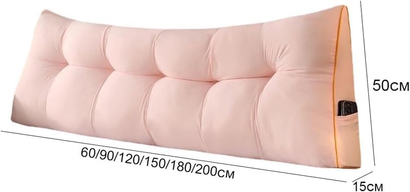 Headboard Wedge Pillow,Wedge Headboard Pillow, Bed Support Wedge Pillow for Sitting Up in Bed Reading Pillows for Bed Back Rest Cushion Reading Cushion Headboard Pillow,(E,60x50x20cm) - Image 2
