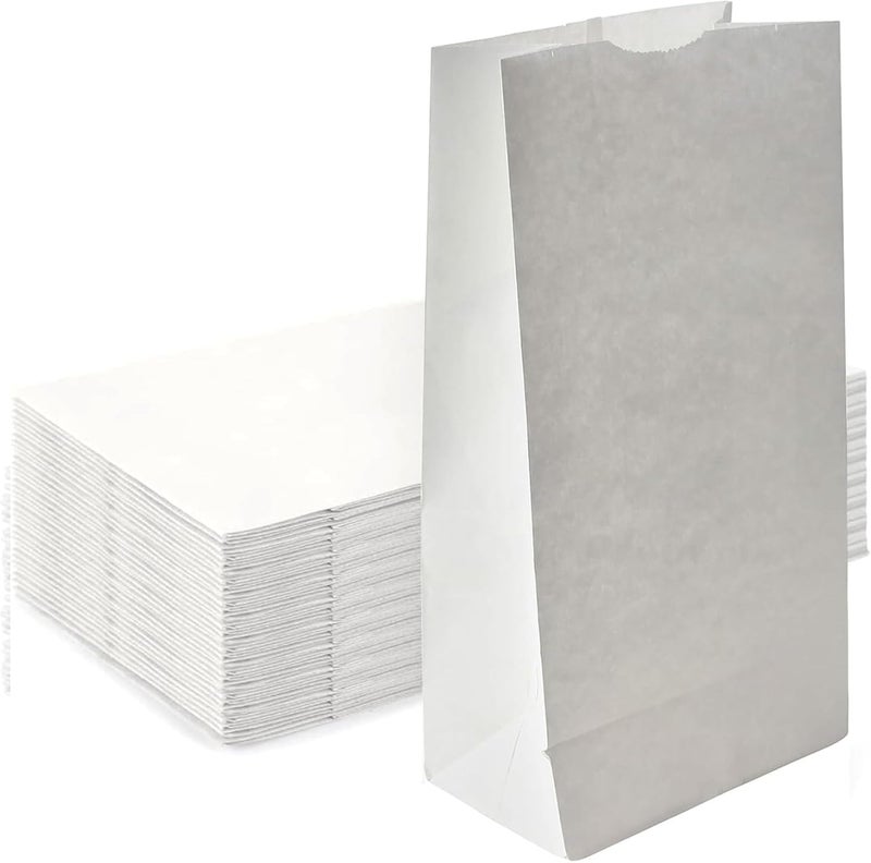 Concession Essentials White Paper Lunch Bags, 4 lb, 200 Count, for Crafts and Holiday Cookies - Image 1