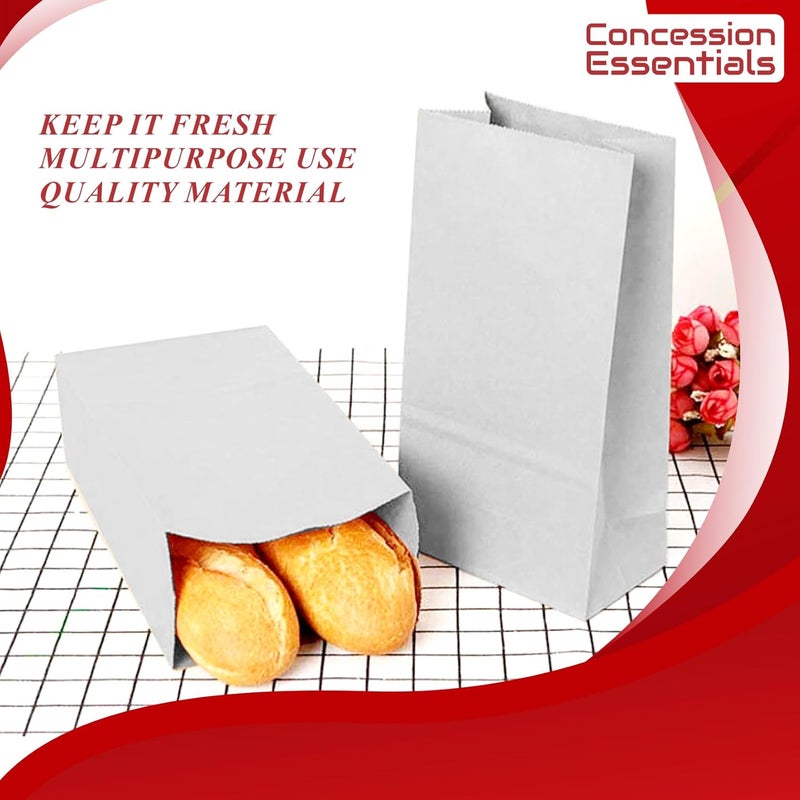 Concession Essentials White Paper Lunch Bags, 4 lb, 200 Count, for Crafts and Holiday Cookies - Image 5