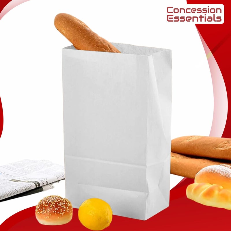 Concession Essentials White Paper Lunch Bags, 4 lb, 200 Count, for Crafts and Holiday Cookies - Image 3