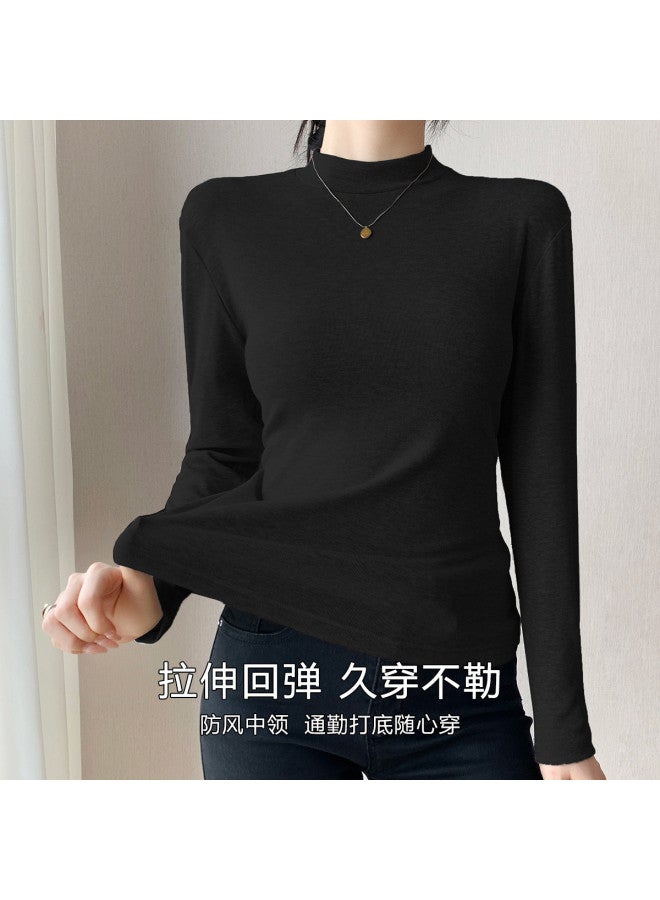 Top melon Autumn New Semi-Turtleneck Women'S Base Layer Top, Wearable As Outerwear - Image 5