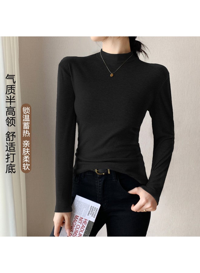 Top melon Autumn New Semi-Turtleneck Women'S Base Layer Top, Wearable As Outerwear - Image 2