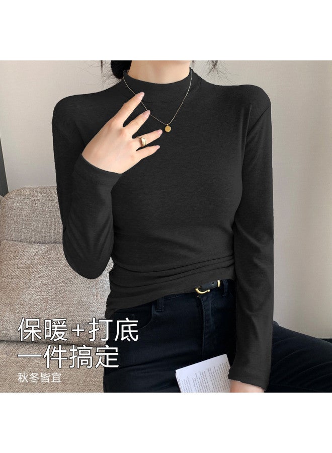 Top melon Autumn New Semi-Turtleneck Women'S Base Layer Top, Wearable As Outerwear - Image 4