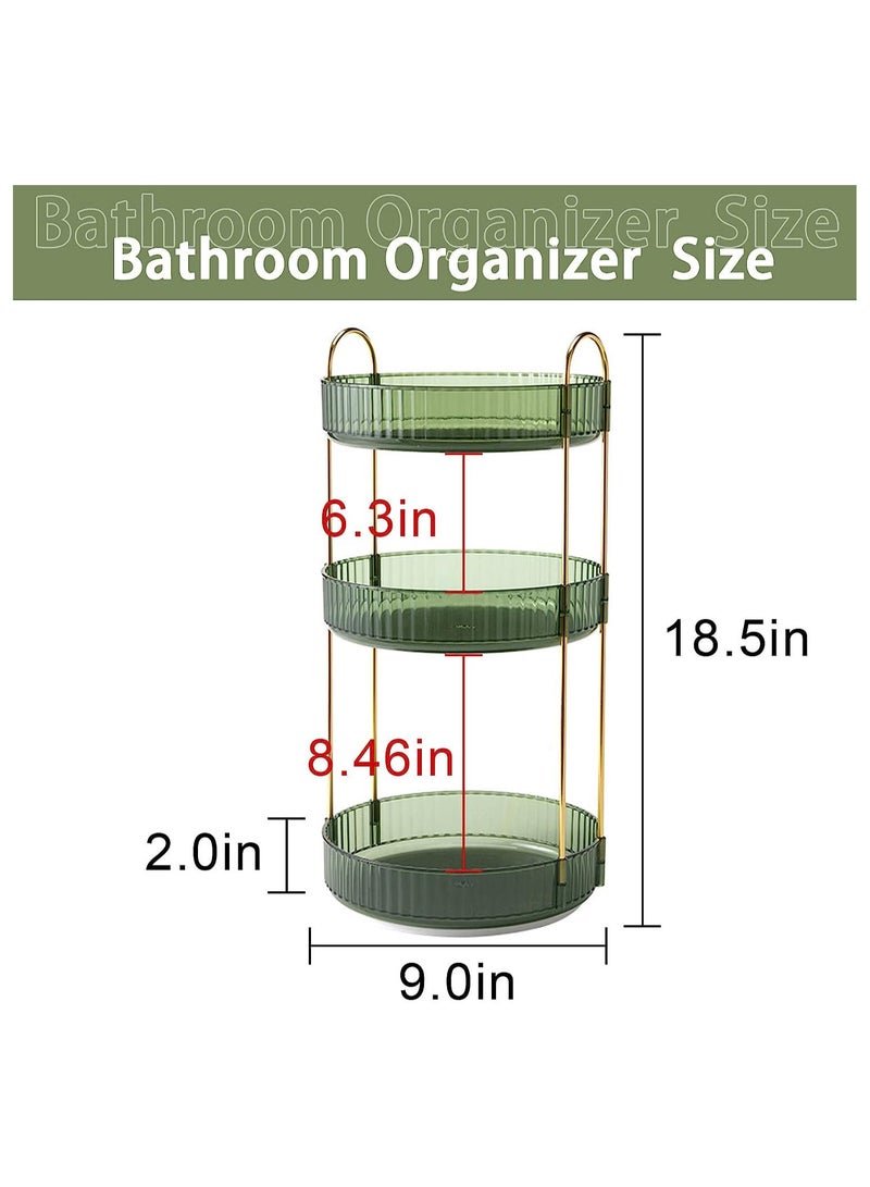 Sharpdo Rotating Makeup Organizer for Vanity 3 Tier, High-Capacity Skincare Clear Make Up Storage Perfume Organizers Cosmetic Dresser Organizer Countertop 360 Spinning - Image 4