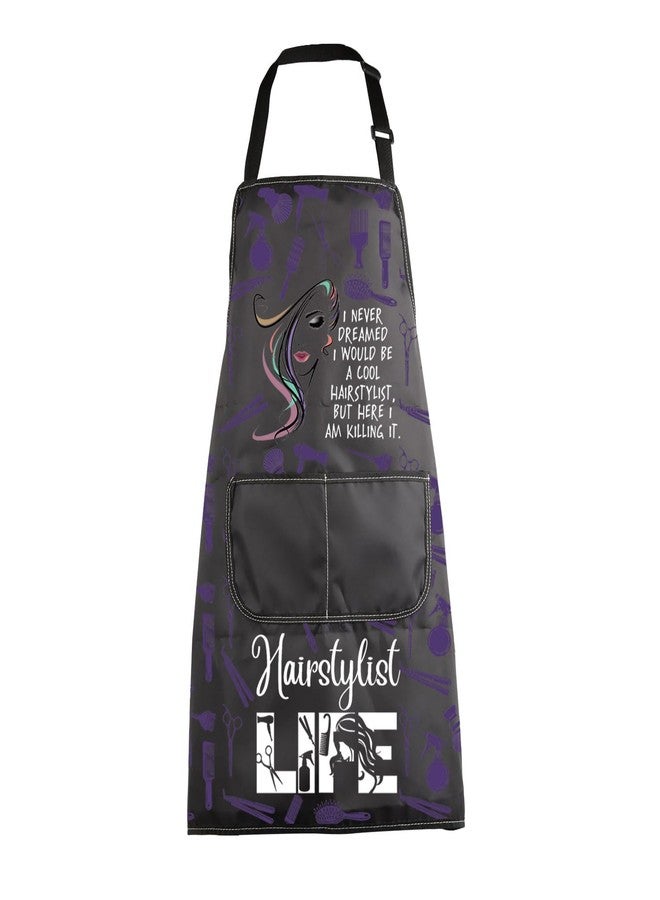 MBMSO Hairdresser Aprons Stylish Apron for Hairstylists Gift I Never Dreamed I would be a Cool Hairstylist Apron Salon Barber (Cool Hairstylist Apron-b) - Image 1