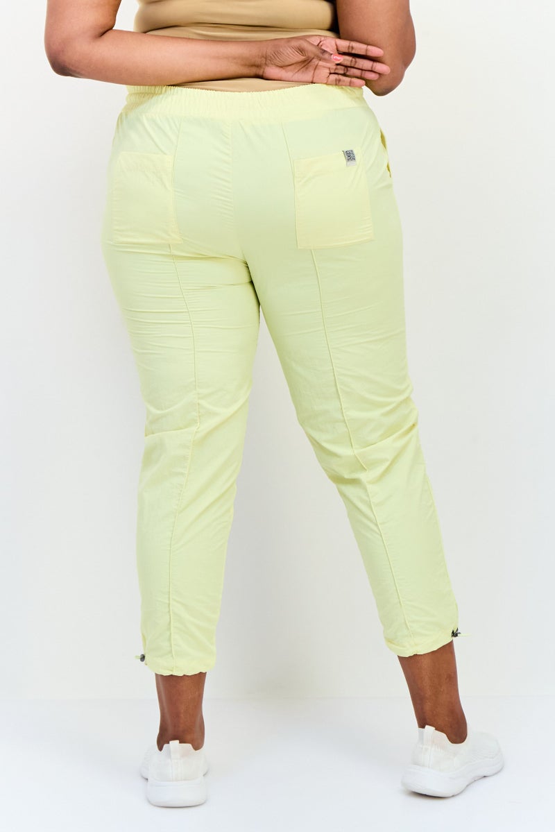 The Giving Movement Women Regular Fit Solid Skinny Pants, Light Yellow - Image 3
