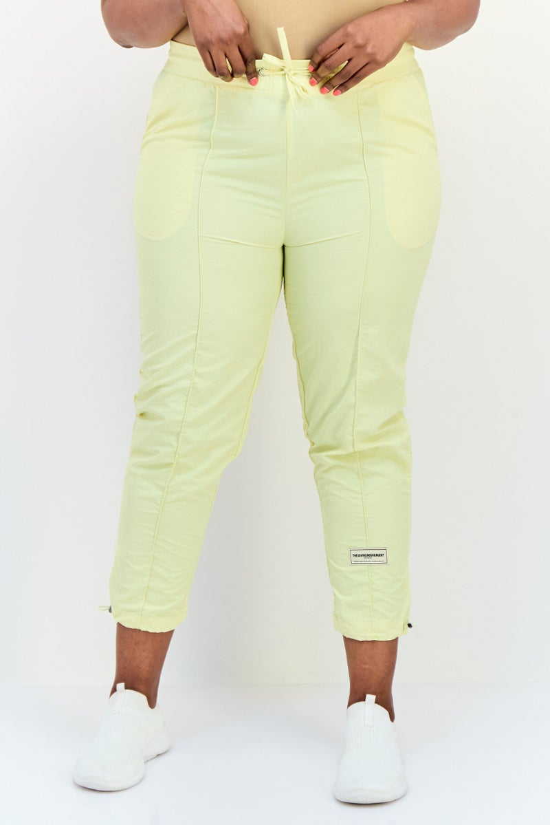 The Giving Movement Women Regular Fit Solid Skinny Pants, Light Yellow - Image 1
