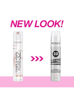 REDKEN Redken Max Hold Neutral Hairspray 32 | Extreme Maximum High Hold Hairspray | Long-Lasting Lift & Frizz Control | For All Hair Types | Neutral Fragrance  - Image 2