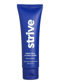 Strive Fresh Face Jojoba Scrub Mens Face Scrub Fragrance Free Smooth Clear Skin Refreshing With Aloe Vera Centella Asiatica Hyaluronic Acid & Niacinamide For All Skin Types 30 Ml  - Image 1