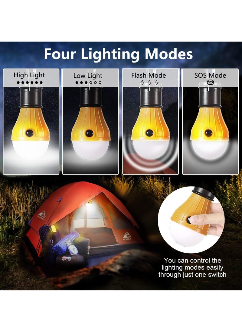 Camping Lights 5 Pack, Portable Camping Light 4 Lighting Modes, Battery Operated Hanging Tent Light, LED Camping Tent Lantern, Camping Equipment For Camping Hiking Backpacking Fishing Outage(5 pcs) - Image 3