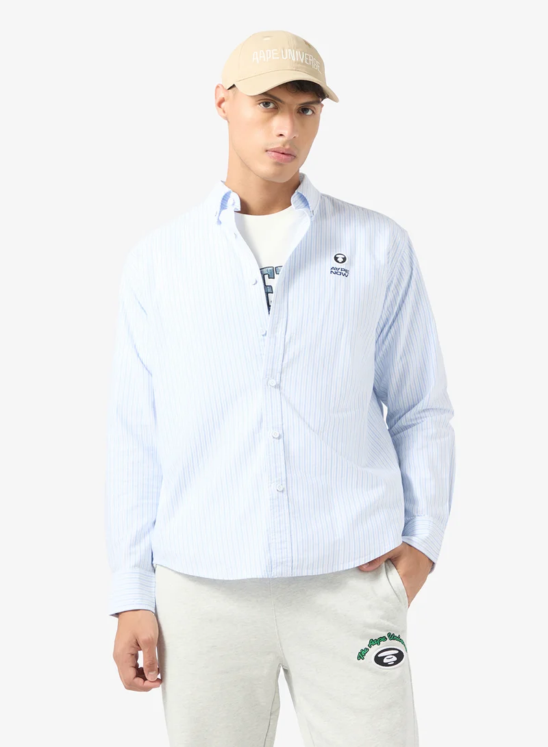 AAPE AAPENOW moonface logo long sleeve shirt