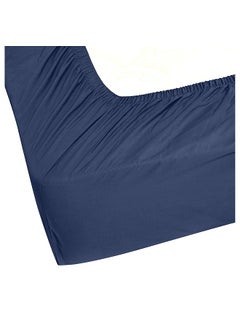 erorex Ultra Soft Fitted Sheet Breathable Easy To Wash King Midnight Blue  - Image 2