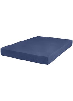 erorex Ultra Soft Fitted Sheet Breathable Easy To Wash King Midnight Blue  - Image 1