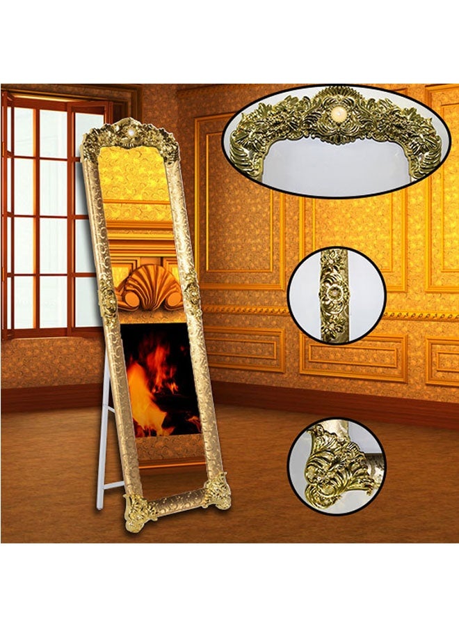 JCB CHIC Full Length Standing Mirror with Decorative Frame，Full Body Mirror, Free Standing Floor Mirror，Metal Floor Mirror Leaning/Hanging Dressing Mirror for Bedroom Living Room - Image 3