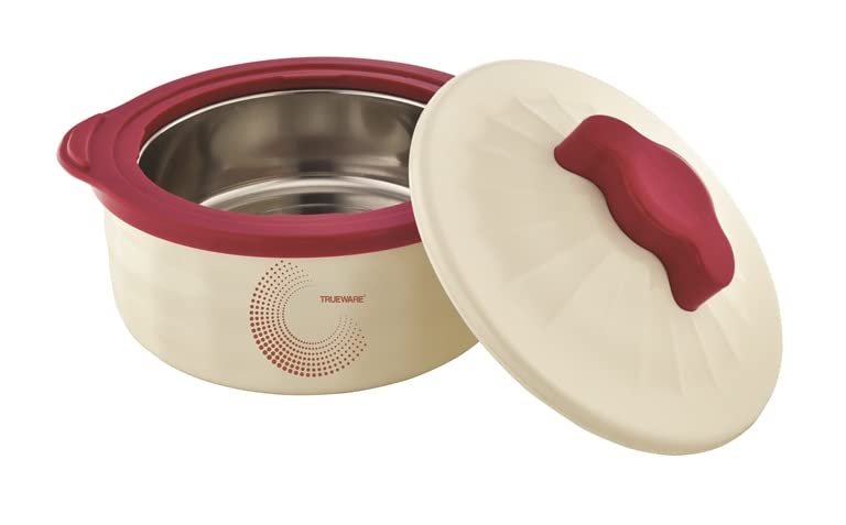 Trueware TRUEWARE Stylus Casserole 1800 Inner Steel Casserole 1500 ml Mahroon PU Insulated BPA free Odour Proof Food Grade Easy to Carry Easy to Store Ideal For Chapatti Roti Curd Maker Kitchen Storage Kitchen accesseroies Thermoware Hot Pot  - Image 4