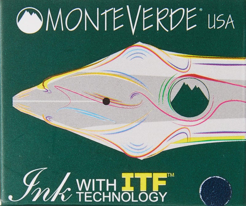 Monteverde Standard Fountain Pen Ink Cartridges, Blue/Black - Image 2