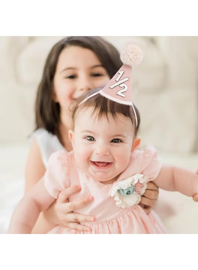 قبعة ناعمة بلون وردي خفيف لعيد الميلاد نصف سنوي قبعة مخروطية للأطفال عمر ستة أشهر زينة قبعة حفلات ملابس للأطفال البنات والأولاد تصميم مخروطي لطيف للحيوانات الأليفة للاحتفالات بعيد الميلاد زينة كعكة سماش جلسات تصوير الحفلات المنزلية مستلزمات الحفلات - Image 3