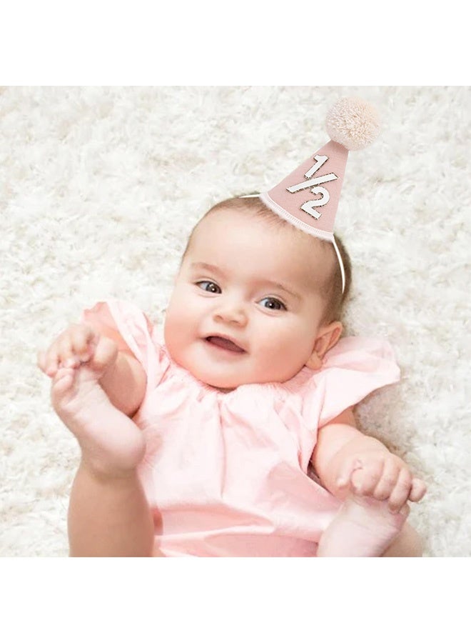 قبعة ناعمة بلون وردي خفيف لعيد الميلاد نصف سنوي قبعة مخروطية للأطفال عمر ستة أشهر زينة قبعة حفلات ملابس للأطفال البنات والأولاد تصميم مخروطي لطيف للحيوانات الأليفة للاحتفالات بعيد الميلاد زينة كعكة سماش جلسات تصوير الحفلات المنزلية مستلزمات الحفلات - Image 2