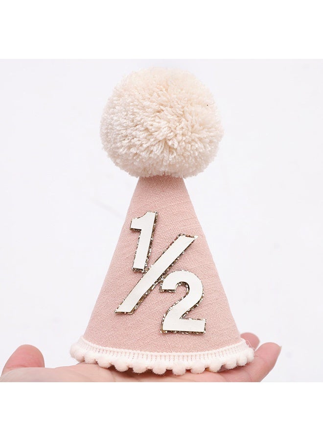 قبعة ناعمة بلون وردي خفيف لعيد الميلاد نصف سنوي قبعة مخروطية للأطفال عمر ستة أشهر زينة قبعة حفلات ملابس للأطفال البنات والأولاد تصميم مخروطي لطيف للحيوانات الأليفة للاحتفالات بعيد الميلاد زينة كعكة سماش جلسات تصوير الحفلات المنزلية مستلزمات الحفلات - Image 5