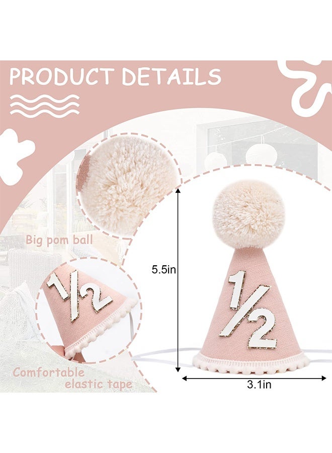 قبعة ناعمة بلون وردي خفيف لعيد الميلاد نصف سنوي قبعة مخروطية للأطفال عمر ستة أشهر زينة قبعة حفلات ملابس للأطفال البنات والأولاد تصميم مخروطي لطيف للحيوانات الأليفة للاحتفالات بعيد الميلاد زينة كعكة سماش جلسات تصوير الحفلات المنزلية مستلزمات الحفلات - Image 4