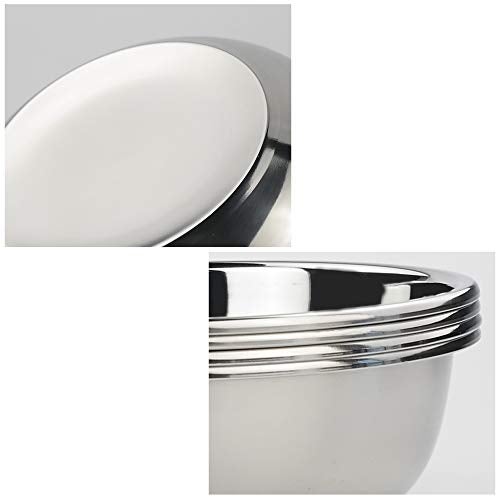 Ggbin 18/10 Stainless Steel Mixing Bowls, Heavy Duty Metal Salad Bowls, 1.5 Quart, Set of 4 - Image 5