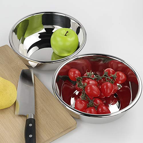 Ggbin 18/10 Stainless Steel Mixing Bowls, Heavy Duty Metal Salad Bowls, 1.5 Quart, Set of 4 - Image 4