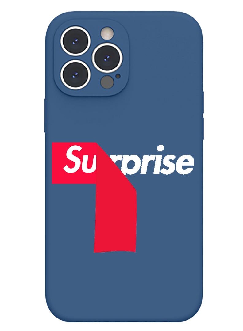 Theodor Protective Slim Fit Case Liquid Silicone Cover with Full Body Protection Anti-Scratch Shockproof Case For iPhone 14 Pro Blue  - swag cat - Image 1