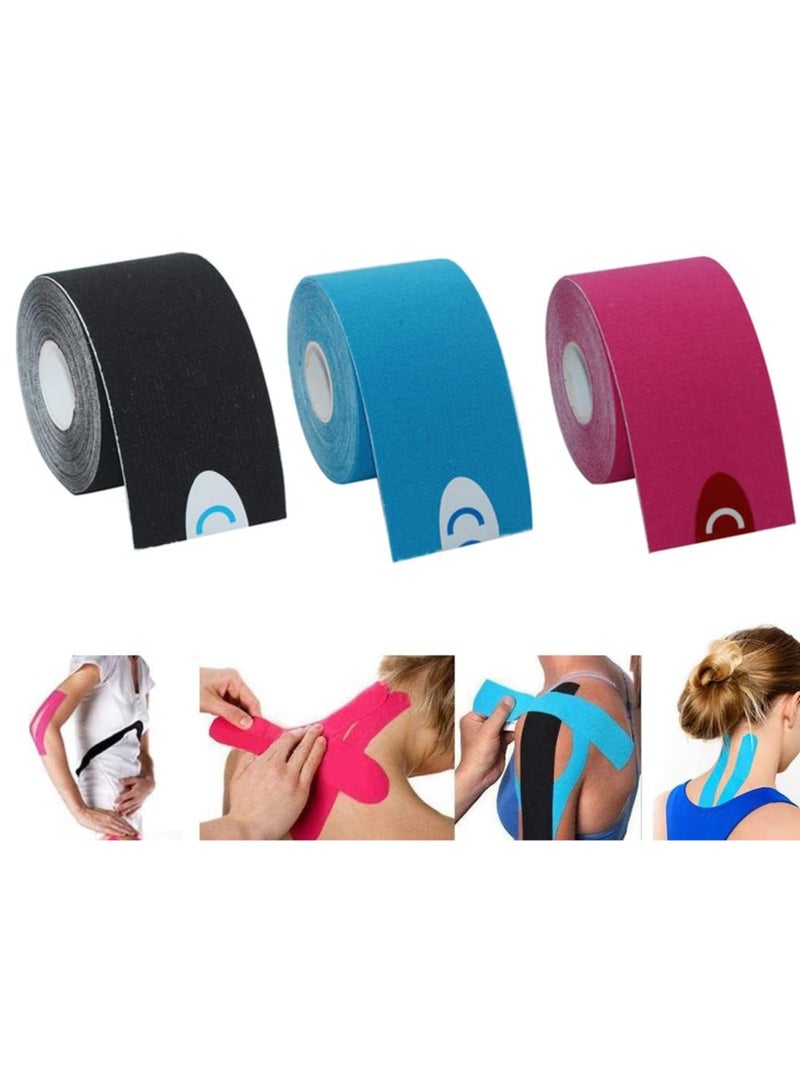 Goolsky Kinesiology Tape, Muscle Tape Therapeutic & Hypoallergenic Sports Strapping Tape, Breathable and Waterproof Adhesive for Sports & Injury Recovery for Gym Fitness Running Tennis Swimming Football 5m  - Image 1