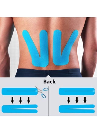 Kinesiology Tape, Muscle Tape Therapeutic & Hypoallergenic Sports Strapping Tape, Breathable and Waterproof Adhesive for Sports & Injury Recovery for Gym Fitness Running Tennis Swimming Football 5m - view 3