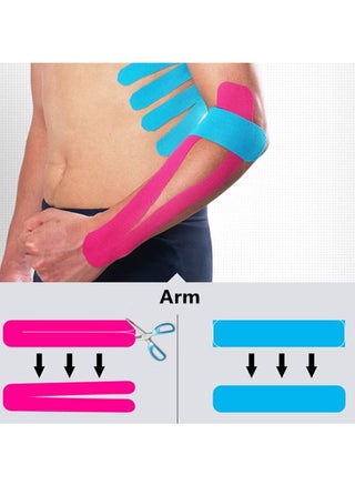 Kinesiology Tape, Muscle Tape Therapeutic & Hypoallergenic Sports Strapping Tape, Breathable and Waterproof Adhesive for Sports & Injury Recovery for Gym Fitness Running Tennis Swimming Football 5m - view 4