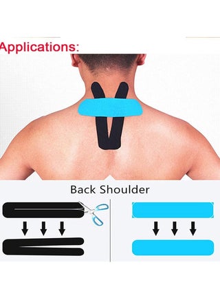 Kinesiology Tape, Muscle Tape Therapeutic & Hypoallergenic Sports Strapping Tape, Breathable and Waterproof Adhesive for Sports & Injury Recovery for Gym Fitness Running Tennis Swimming Football 5m - view 5