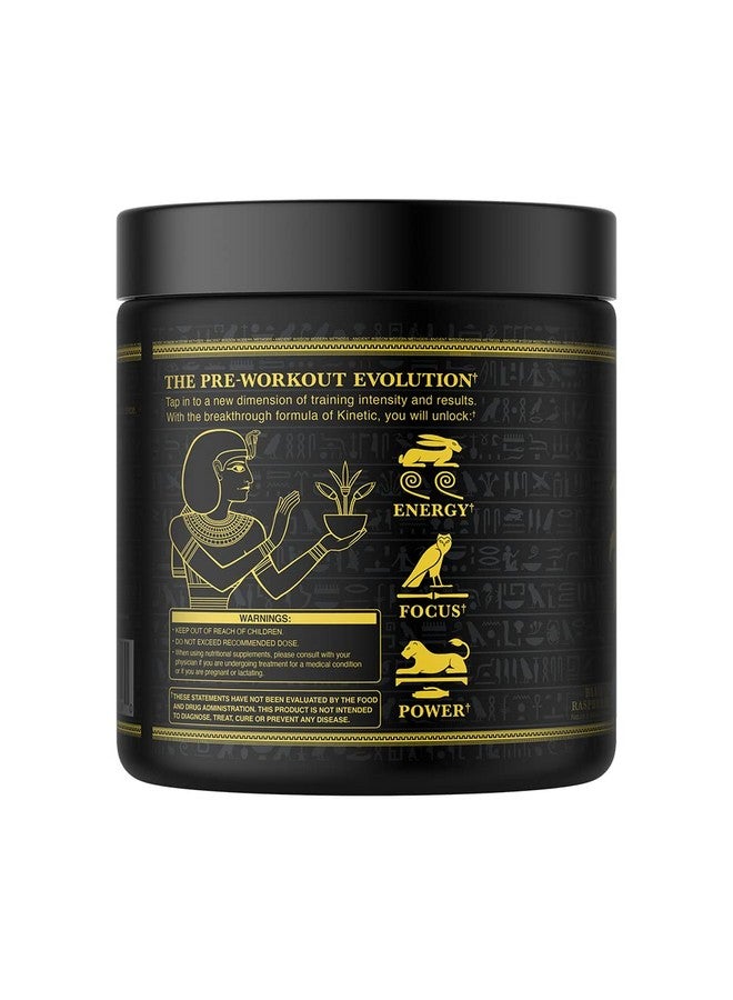 Ambrosia Kinetic Organic Preworkout, Mushroom Enhanced Natural Pre Workout Supplement, Nootropic Superfood Powder for Energy (Blue Raspberry) - Image 1