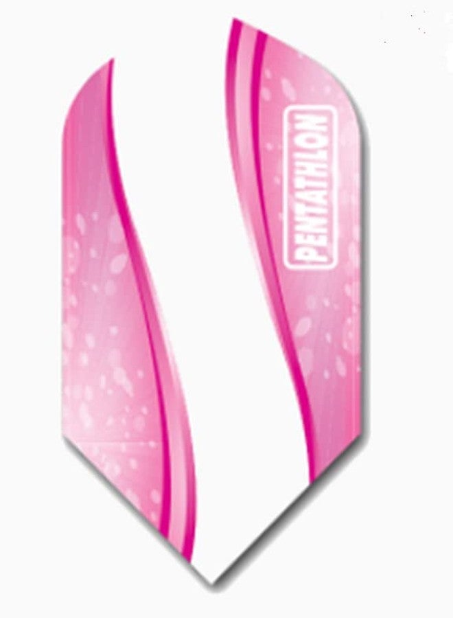 US Darts 3 Sets (9 Flights) Pentathlon Pink Slim Dart Flights - 100 Micron - Ex-Tough #48