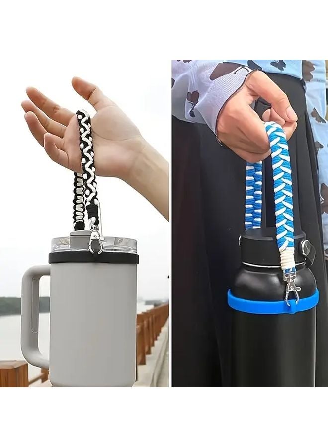 Peach Pink Water Bottle Handle Ring Stretchable Fit For 8 40oz Bottles Durable Non Slip Grip - Image 5