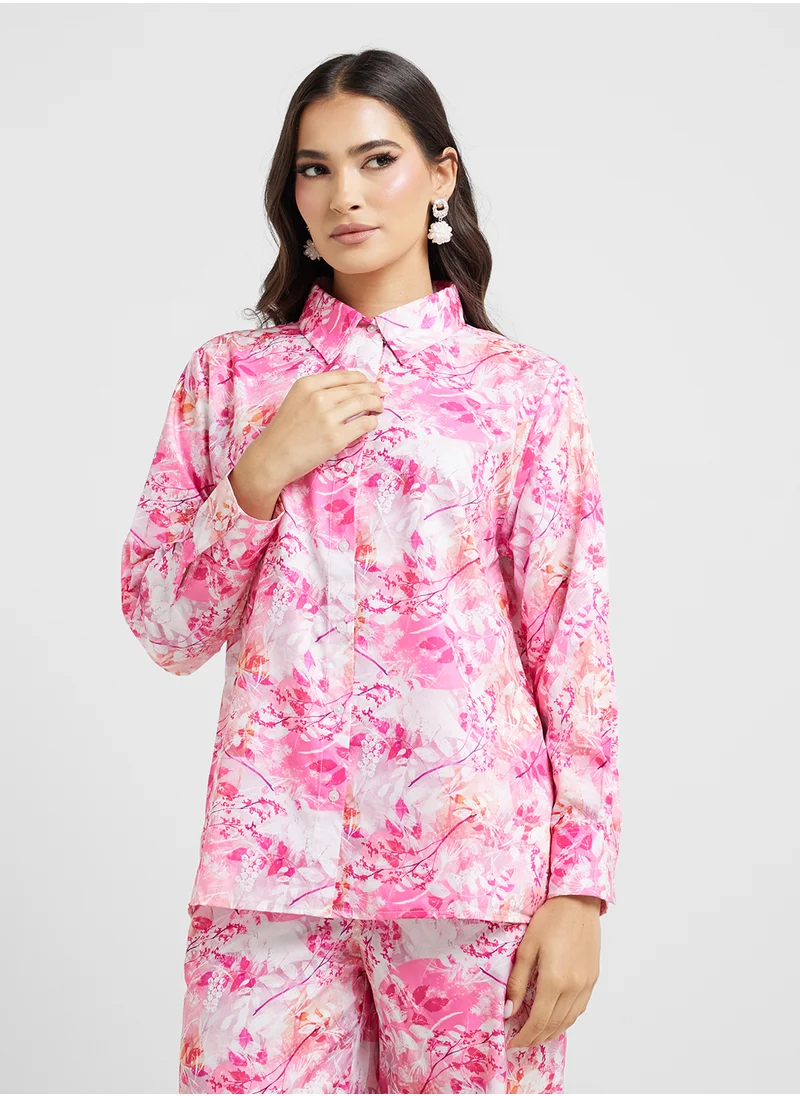 ELLA Printed Top & Pant Set